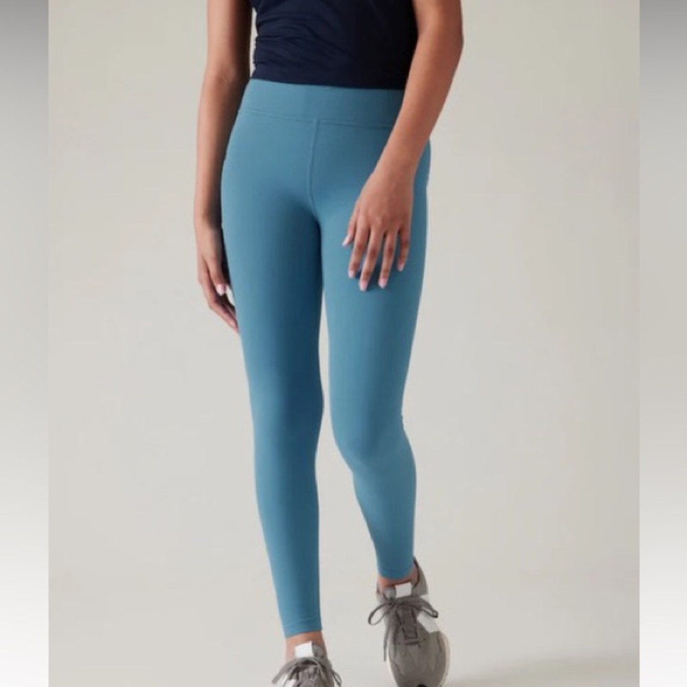 ATHLETA GIRL HIGH RISE STASH YOUR TREASURES TIGHT BLUE L/12 GIRL LEGGINGS